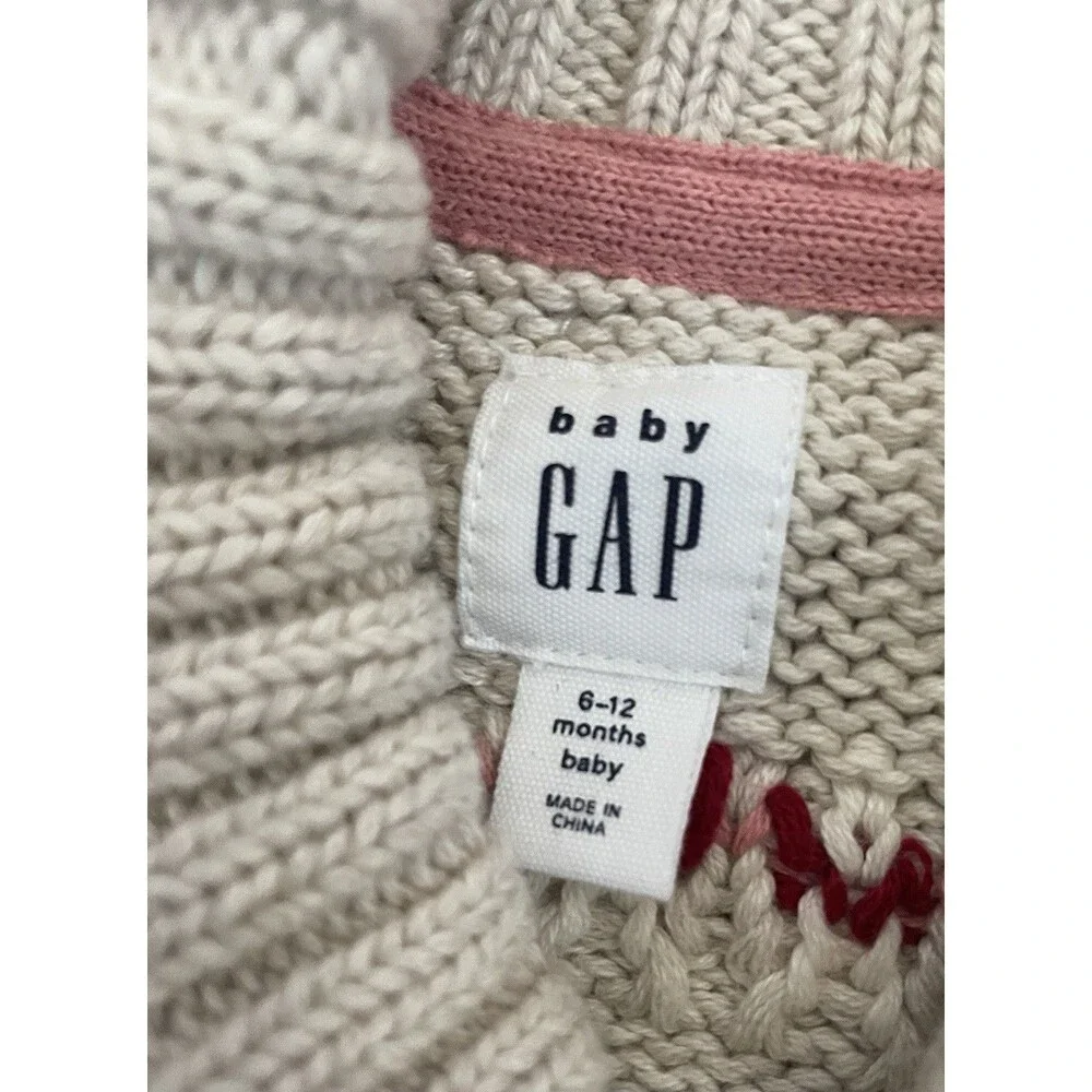 BabyGap Girls 6/12 Button Fall Knit Sweater